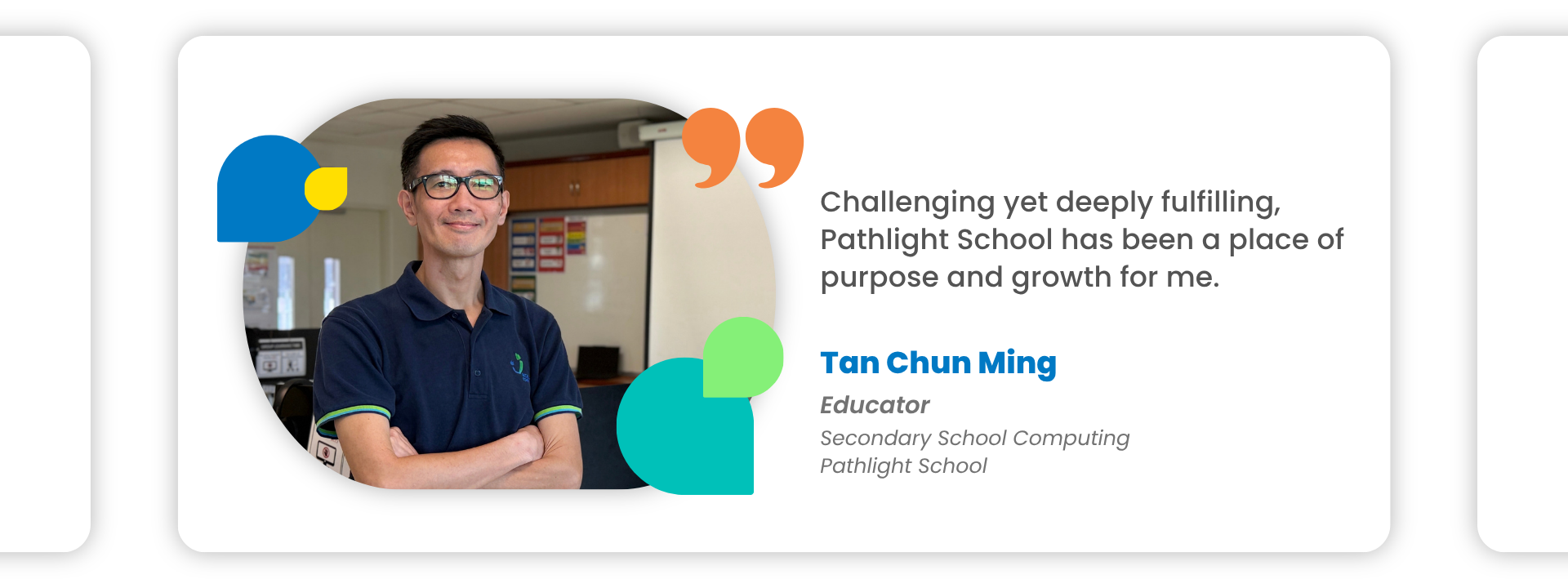 Tan Chun Ming: Challenging yet deeply fulfilling, Pathlight School has been a place of purpose and growth for me.